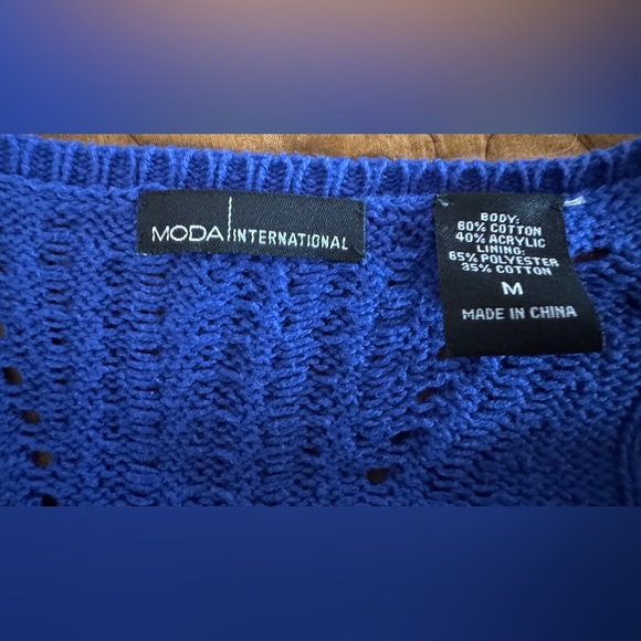 Moda International Blue Knit Dress - Picture 8 of 9